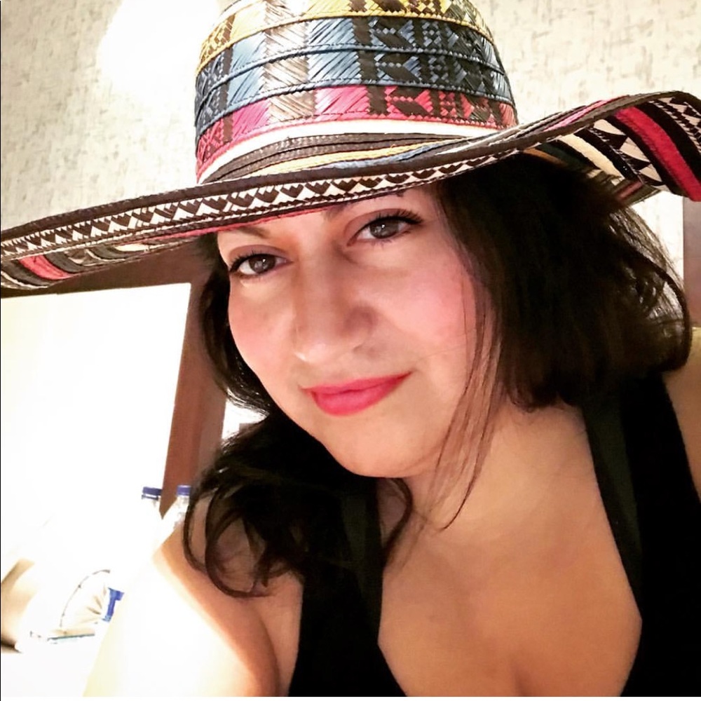 Colombian straw floppy hat- hand made